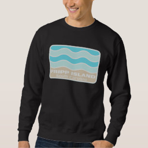 Fripp Island South Carolina Retro SC Wellen Strand Sweatshirt