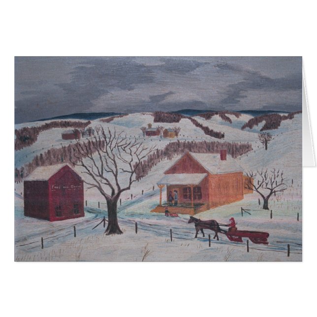 Frips Winter-Bauernhofkarte (Vorderseite (Horizontal))