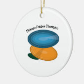 Frisbee-Champion Keramik Ornament (Links)