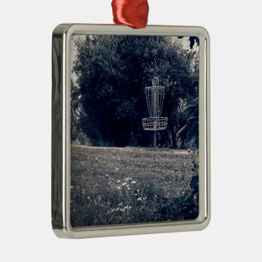 Frisbee Disk Golf Basket Ornament Aus Metall (Rechts)