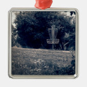 Frisbee Disk Golf Basket Ornament Aus Metall (Vorne)