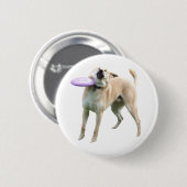 Frisbee Dog Meme Button Button (Vorne & Hinten)