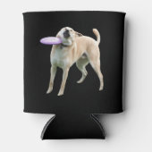 Frisbee Dog Meme Doppelseitiges Schwarz Dosenkühler (Vorderseite)