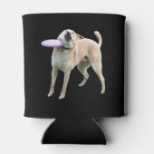 Frisbee Dog Meme Doppelseitiges Schwarz Dosenkühler (Rückseite)