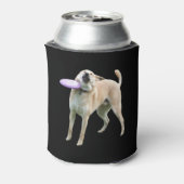 Frisbee Dog Meme Doppelseitiges Schwarz Dosenkühler (Kanne Rückseite)