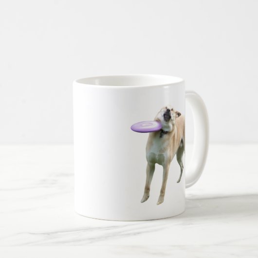 Frisbee Dog Meme Tasse Doppelseitig (VorderseiteRechts)