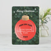 Frisbee Fan Personalisiert Ornament Weihnachtskart Dankeskarte (Stehend Vorderseite)