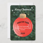 Frisbee Fan Personalisiert Ornament Weihnachtskart Dankeskarte (Vorderseite)