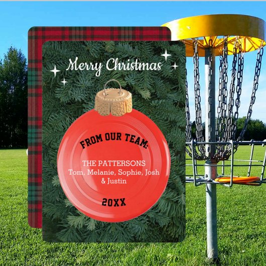 Frisbee Fan Personalisiert Ornament Weihnachtskart Dankeskarte