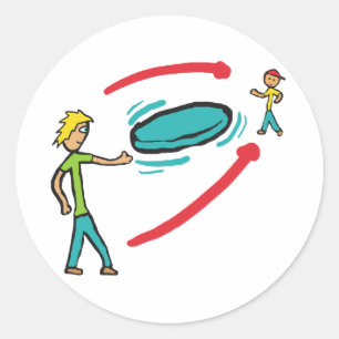 Frisbee Flying Disk Runder Aufkleber