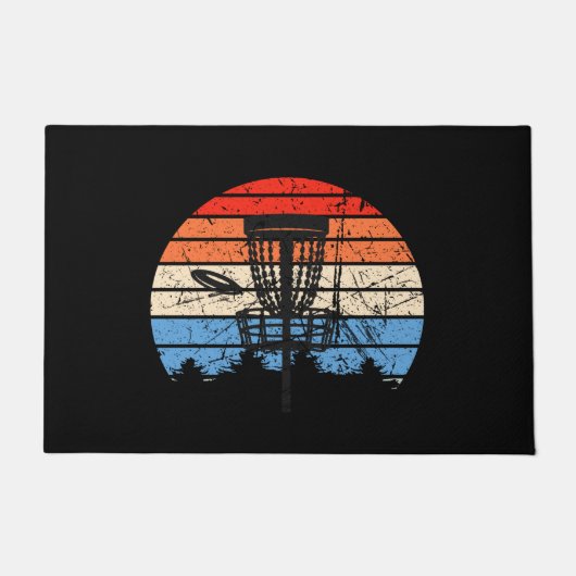 Frisbee Golf Disc Golf Retro Fußmatte (Vorderseite)