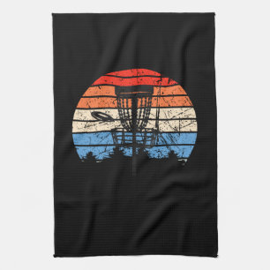 Frisbee Golf Disc Golf Retro Geschirrtuch