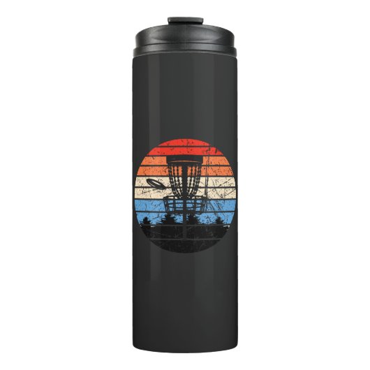 Frisbee Golf Disc Golf Retro Thermosbecher (Vorderseite)