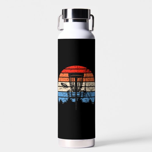 Frisbee Golf Disc Golf Retro Trinkflasche (Vorne)