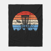 Frisbee Golf Disk Golf Retro Fleecedecke (Vorderseite)