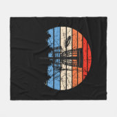 Frisbee Golf Disk Golf Retro Fleecedecke (Vorderseite (Horizontal))