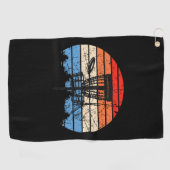 Frisbee Golf Disk Golf Retro Golfhandtuch (Horizontal)