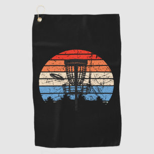 Frisbee Golf Disk Golf Retro Golfhandtuch