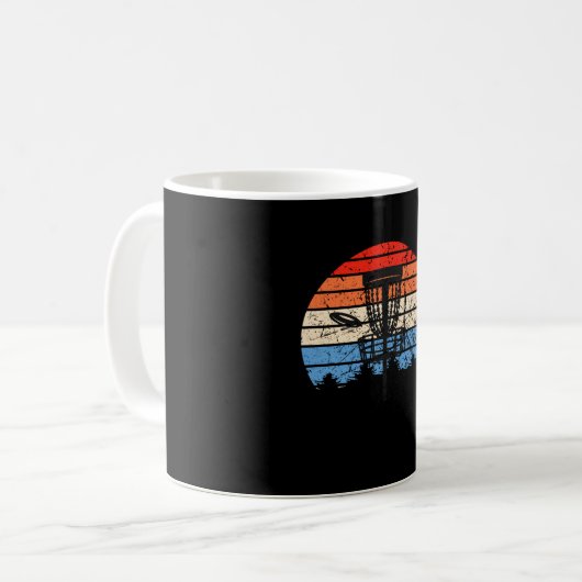 Frisbee Golf Disk Golf Retro Kaffeetasse (Vorderseite Links)