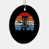 Frisbee Golf Disk Golf Retro Keramik Ornament (Rechts)