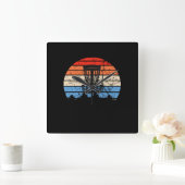 Frisbee Golf Disk Golf Retro Quadratische Wanduhr (Zuhause)