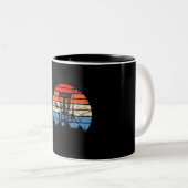 Frisbee Golf Disk Golf Retro Zweifarbige Tasse (VorderseiteRechts)