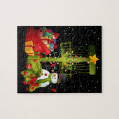 Frisbee Golf Frolf Weihnachtsbaum Puzzle (Horizontal)