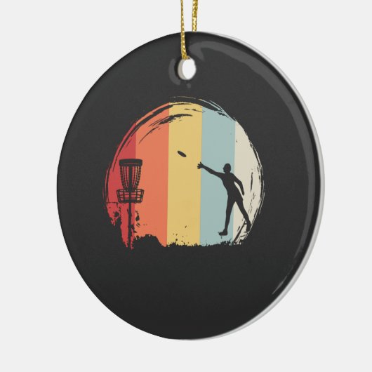 Frisbee Golf Retro Keramik Ornament (Links)