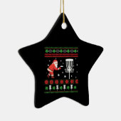 Frisbee Golf Ugly Christmas Sweater Keramik Ornament (Rechts)