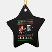 Frisbee Golf Ugly Christmas Sweater Keramik Ornament (Links)