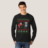 Frisbee Golf Ugly Christmas Sweater T-Shirt (Vorne ganz)