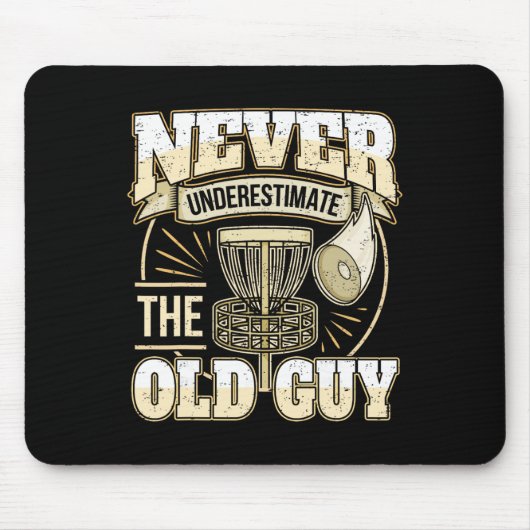 Frisbee Golf Vater Opa Ich Unterschätze Nie  Mousepad (Vorne)