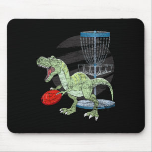 Frisbee Golfer T Rex Dinosaur Golf Spieler Dino Di Mousepad