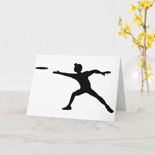 Frisbee-Gruß-Karten Karte (Gelbe Blume)