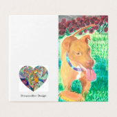 Frisbee in den Rose Danke Karte (Außenseite Aufgefaltet)