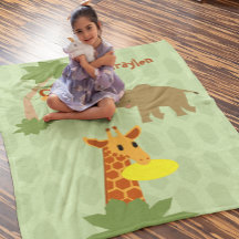 Frisbee Jungle Fleece Blanket