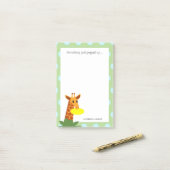 Frisbee Jungle Giraffe Personalisiert Post-it Klebezettel (Auf Schreibtisch)