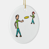 Frisbee Keramik Ornament (Rechts)