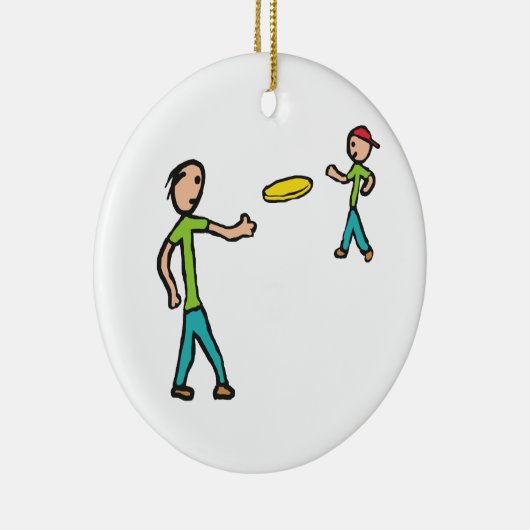 Frisbee Keramik Ornament (Rechts)