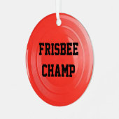 Frisbee Lover Personalisiertes Ornament Aus Metall (Vorderseite links)