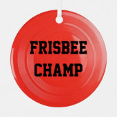 Frisbee Lover Personalisiertes Ornament Aus Metall (Vorderseite)