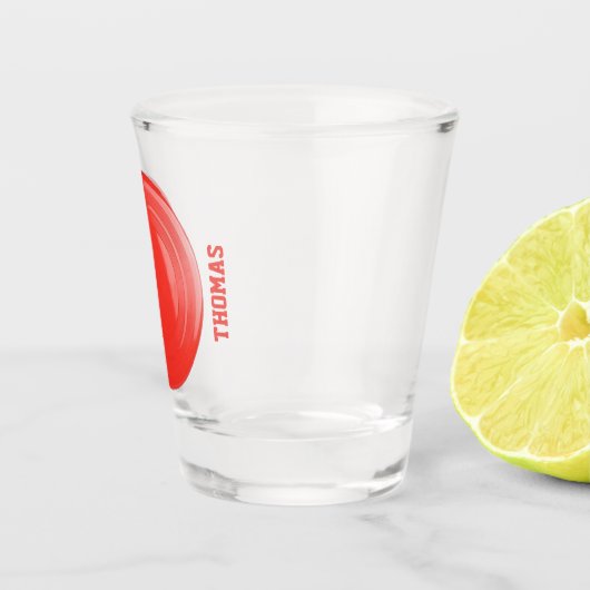 Frisbee Personalisiert Shot Glass Schnapsglas (Rechts)