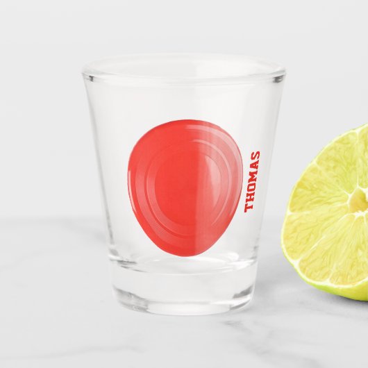 Frisbee Personalisiert Shot Glass Schnapsglas (Vorderseite)