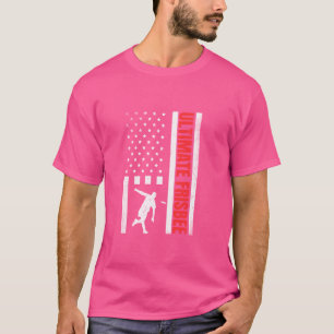 Frisbee Player Vintag US Flag Proud Ultimate Fris T-Shirt