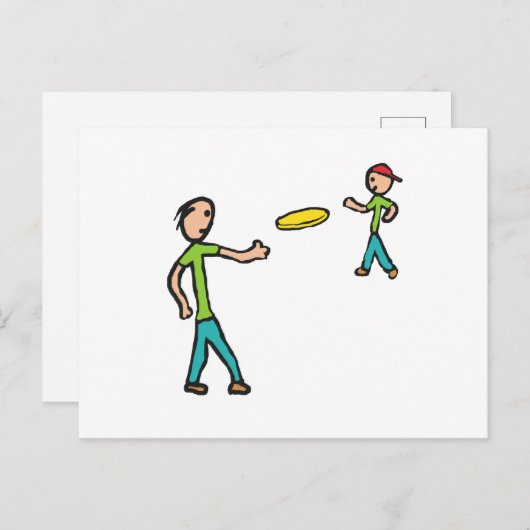 Frisbee Postkarte (Vorne/Hinten)