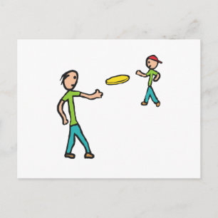 Frisbee Postkarte