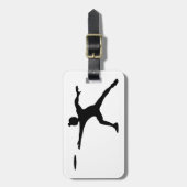 Frisbee Silhouette Gepäckmarken Gepäckanhänger (Vorderseite vertikal)