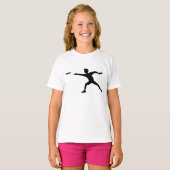 Frisbee Silhouette Girls T - Shirt (Vorne ganz)
