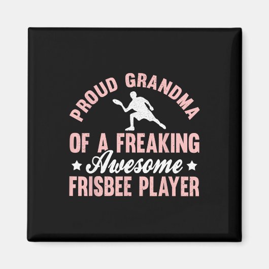 Frisbee-Spieler Ultimate Frisbee Disc Golf Oma Magnet (Vorne)