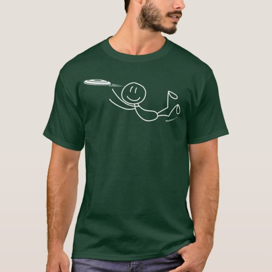 Frisbee Stickman Disc Golf Lustiger Ultimate Frisb T-Shirt (Vorderseite)